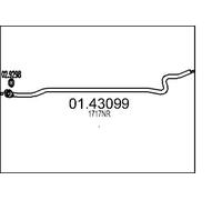 Mts 01.43099 Front Exhaust Pipe Muffler Fits Peugeot 207 207 Sw