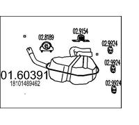 MTS 01.60391 Rear Muffler 730mm Length Exhaust System Replacement Fits Mini Mini
