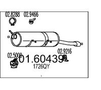 MTS 01.60439 Rear silencer