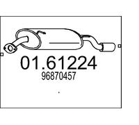 MTS 01.61224 Rear Muffler 710mm Length Exhaust System Fits Chevrolet Captiva