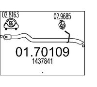 MTS 01.70109 Exhaust Pipe