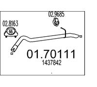 MTS 01.70111 Exhaust Pipe