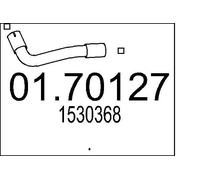 MTS 01.70127 Exhaust Pipe Rear For Rear Muffler 370mm Length Fits Ford Kuga