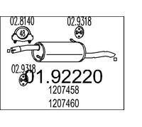 MTS 01.92220 Rear silencer