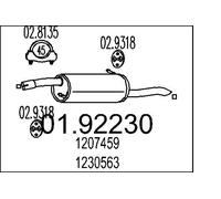 MTS 01.92230 Rear silencer