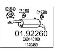 MTS 01.92260 Rear silencer