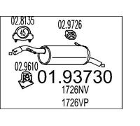 MTS 01.93730 Rear silencer