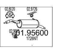 MTS 01.95600 Rear silencer
