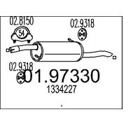 MTS 01.97330 Rear silencer