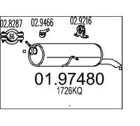 MTS 01.97480 Rear silencer