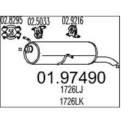 MTS 01.97490 Rear silencer