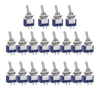 MTS-101 2 Position For Toggle Switch Kit 20 Pieces SPST ON-OFF 2 Pin 6A 125VAC for HVAC and Appliance Control Panels