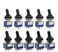 MTS-102 103 MTS-202 203 6mm Mini Blue Toggle Switch 6A 125VAC On-on SPDT On-off-on Switch With Cap 5pcs 10pcs(MTS-102,Without Cap,5pcs)