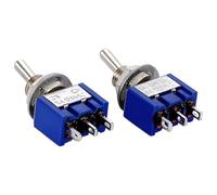 MTS-102 103 MTS-202 203 Toggle Switch 6A 125VAC on on SPDT 6mm Switch DPDT on off on Waterproof Cap(MTS-202 SL,WITHOUT CAP_10PCS)