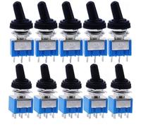 MTS-203 ON-ON/ON-OFF-ON AC125V 6A Blue Switch 2/3Positions 3/6 Pins Latching Micro Toggle Switches MTS-102/103 MTS-202/203 5Pcs/10Pcs(MTS-102,10PCS_WITH CAP)
