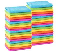 MTS Pack of 40 Microfibre Cleaning Cloths Dusters Car Bathroom Polish Towels, 30 x 30 cm, Lint Free, Washable Dusters, Reusable Multi-purpose Cloths