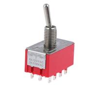 MTS-403 4PDT 12PIN ON-OFF-ON Miniature Toggle Switch Power Switches 6A/125V 2A/250V MTS 403 MTS403 10Pcs