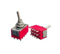 MTS-403 Red 4PDT ON-OFF-ON 12 pins Power Button 3 positions 2A/250VAC 6A 125VAC Rocker Toggle Switch IDGTTLDF(10PCS)