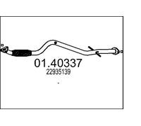 MTS Exhaust Pipe Front For Centre Muffler 1360mm Length Fits Opel Insignia