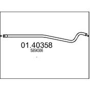 MTS Exhaust Pipe Front For Centre Muffler Fits Opel Astra Astra H Classic