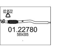 MTS Exhaust Pipe Front For Centre Muffler Fits Opel Astra Zafira / Zafira Family