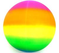MTS Giant Jumbo 18" Neon Rainbow Rubber Playground Play Beach Sport Ball Football