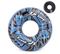 MTS Inflatable Pool Ring 47"/119cm - Blue Turbo Extreme Swim Ring | Inflatable pool donut with handles for safety. Durable vinyl swimming float for holiday travel, pools & beach relaxation.