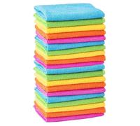 MTS Microfibre Cleaning Cloths 20 Pack, 30x30cm - Soft, Absorbent, Non Abrasive, Washable, Reusable Lint Free Duster Towels - Colour Coded Cloth Essentials for Kitchen, Car, Windows, Bathroom, Dishes