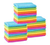 MTS Microfibre Cleaning Cloths 30 Pack, 30x30cm - Soft, Absorbent, Non Abrasive, Washable, Reusable Lint Free Duster Towels - Colour Coded Cloth Essentials for Kitchen, Car, Windows, Bathroom, Dishes