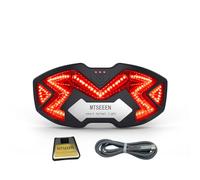 MTSEEEN Smart Helmet Light, Motorbike helmet Brake Light, Black, Super Bright, Waterproof