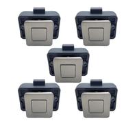 MTSmart RV Metal Push Button Cabinet Locks, Square RV Cabinet Locks for Motorhomes, Caravans, Boats, Yachts, Navy, Motorhome Cabinet Locks, Keyless (Nickel 5 Pieces)