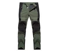 mtsNfrst Men Ski Pants Outdoor Walking Hiking Trousers Lightweight Quick Dry Water Resistant Trekking Trousers Fleece Lining Winter Trousers Warm Outdoor Workwear Hiking Skiing Pants