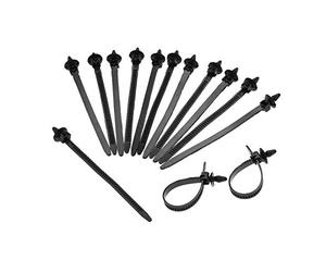 Mtsooning 30PCS Car Mount Cable Ties Buckle Black, Heavy-Duty Self Locking Nylon Push-in Zip Ties, Universal Cable Tidy Wraps and Clips for Car Daily Auto Fixing