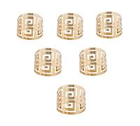 Mtsooning Christmas Napkin Rings Set of 6, Gold Napkin Rings Holders for Dining, Anniversary, Birthday, Christmas, Wedding, Party of Table Decoration