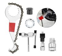 Mtsooning Bike Repair Tool Kit 6PCS, Bicycle Repair Tools with 3-in-1 Cassette Remover Wrench, Chain Breaker, Bottom Bracket Remover, Spoke Wrench, Crank Puller Extractor, Freewheel Remover