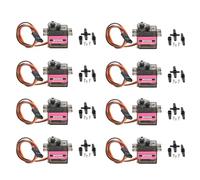 Mtsooning Pack of 8 Micro Servo Motor, 9G Micro Servo 180 Degree Mini Motor, Mini Servo 9G Servo Kit Compatible with Robots, RC Planes, RC Boats, Helicopters