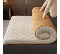 MTSYXYM Japanese Futon Mattress Tatami Floor Mattress, Fluffy Soft Floor Lounger, thickened tatami portable sleeping mat,soft,good support,Applicable to Bedroom/Tent Mat/Gues.(Beige,90x200x9CM)