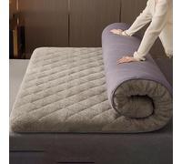 MTSYXYM Japanese Futon Mattress Tatami Floor Mattress, Fluffy Soft Floor Lounger, thickened tatami portable sleeping mat,soft,good support,Applicable to Bedroom/Tent Mat/Gues.(Grey,90x200x9CM)