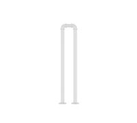 MTSYXYM Shaped Staircase Decking Railings,Stair Balusters Post,Hollow design, rounded corners, iron frame, stable structure,for Deck, Front Porch, Steps, Garden.(White,55cm)