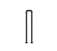 MTSYXYM Shaped Staircase Decking Railings,Stair Balusters Post,Hollow design, rounded corners, iron frame, stable structure,for Deck, Front Porch, Steps, Garden.(Black,35cm)