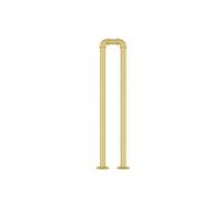 MTSYXYM Shaped Staircase Decking Railings,Stair Balusters Post,Hollow design, rounded corners, iron frame, stable structure,for Deck, Front Porch, Steps, Garden.(Gold,45cm)