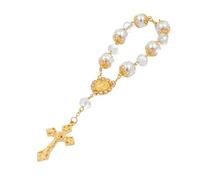 MTT Rosary Bracelet with Cross The First Communion Baptism Party Favors Wedding Favors, Quinceanera Favors Christening Favor/Bautizo Recuerdos Church Event - 12PCS
