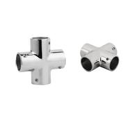 MTTThrTvs 4 Way Boat Hand Rail Fitting Tube 316 Stainless Steel 22mm 25mm Anti-Corrosion No Rust(25mm)