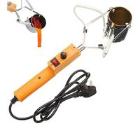MTTXY 380W Portable Lead Melting Pot, Electric Solder Furnace for Casting Tin, 65mm Depth Crucibles, 3000g Capacity for Casting Tin, Temperature Range 200-450℃