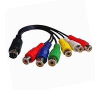 Mtucegi 10 Pin S-Video to 6RCA Female and Video DIN Cable 30cm | RGB Component Composite Converter Cable for Laptop HDTV