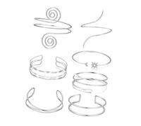 [Mtucegi] 7 Pack Gold Arm Cuff Bracelet Elegant Bangle Collection Accessories Gold Bangles for Party Prom Special Events, フリーサイズ