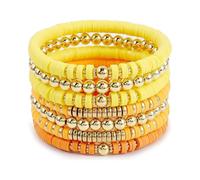 [Mtucegi] Colorful Soft Clay Charm Adjustable Handmade Wrist Jewelry Beads for Any Occasion