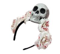 Mtucegi Halloween Bride Devil Lace Headband Dark Blood For Carnivals Party Handmade Day Of The Dead Costume Devil Headwear