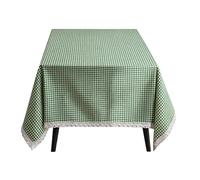 Mtucegi Retro Inspires Square Table Runner with Lace Edging Multipurpose Cotton Table Cover Fit Round Rectangular Tables Rural House Deck Tablecloth