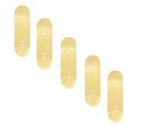 Mtuiweo DIY Series Wooden Finger Skateboard, 5 PCS Blank Teak Fingerboards Design Your Style, 30mm x 100mm Handmade Wooden Fingerboard Decks